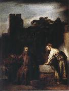 REMBRANDT Harmenszoon van Rijn Christ and the Woman of Samaria oil painting artist